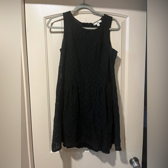 Little Black Dress with Lace Overlay - Picture 3 of 4